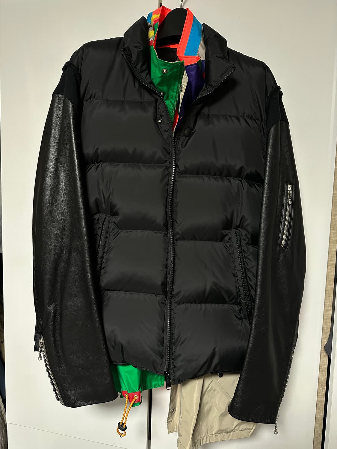 언더커버 kolor 레더슬리브 패딩 자켓 상품이미지1