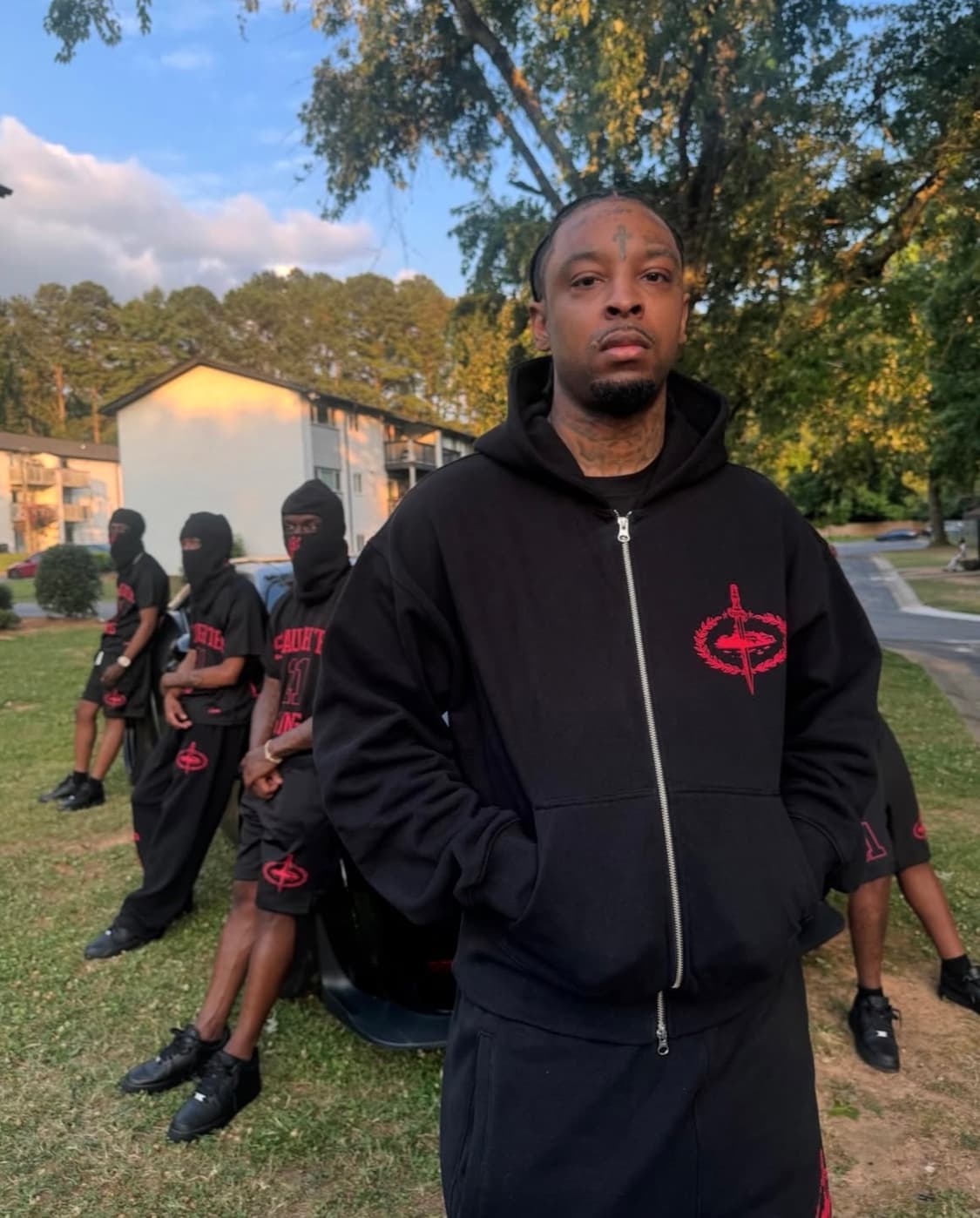 Corteiz x SlaughterGang 21 Savage hoodie 상품이미지1