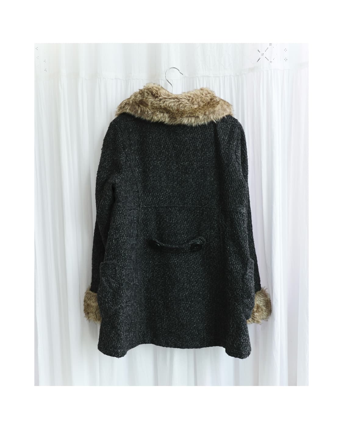 Fur charcoal coat 상품이미지2