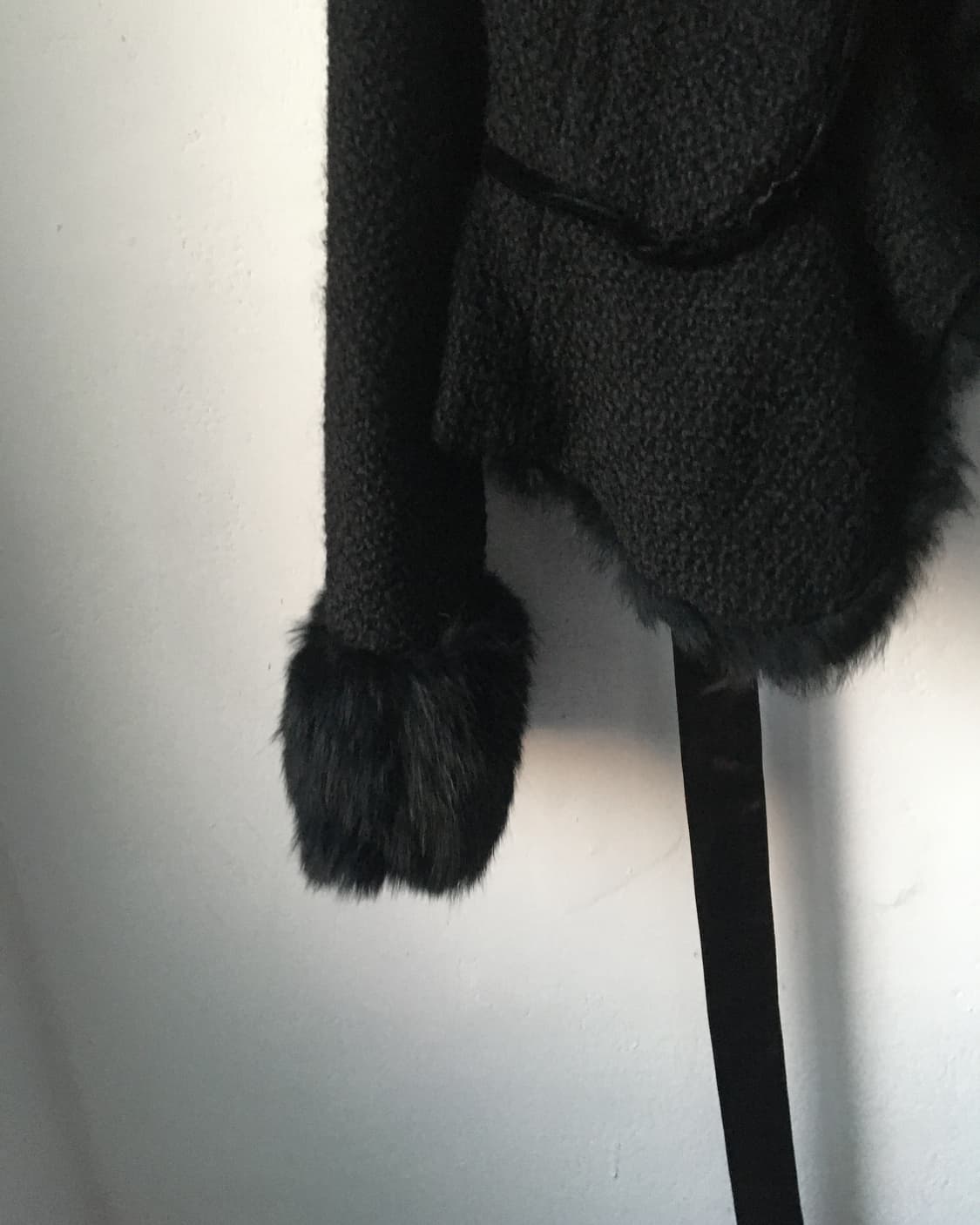 Fur trimming belted jacket 상품이미지5