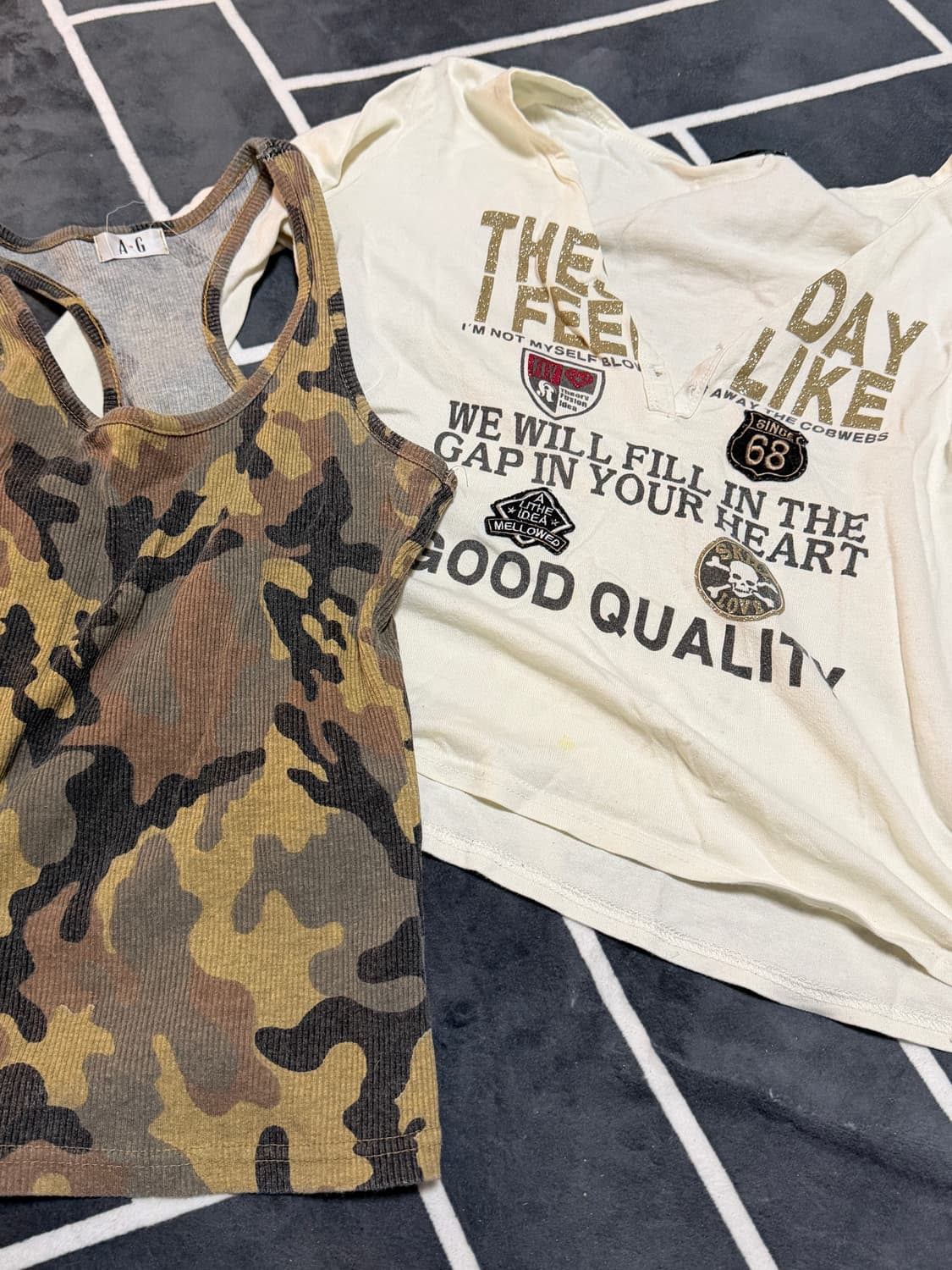 큐빈 큐빈티지 레이어드 y2k 슬리브 상품이미지2