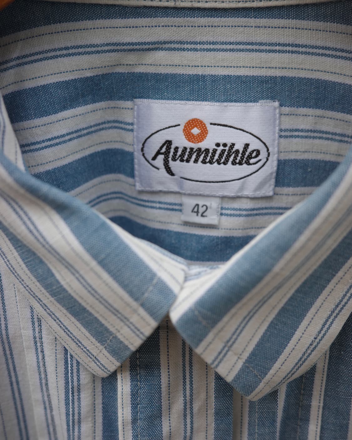 유럽 빈티지 페전트 워크 스트라이프 하프플래킷 셔츠 상품이미지3