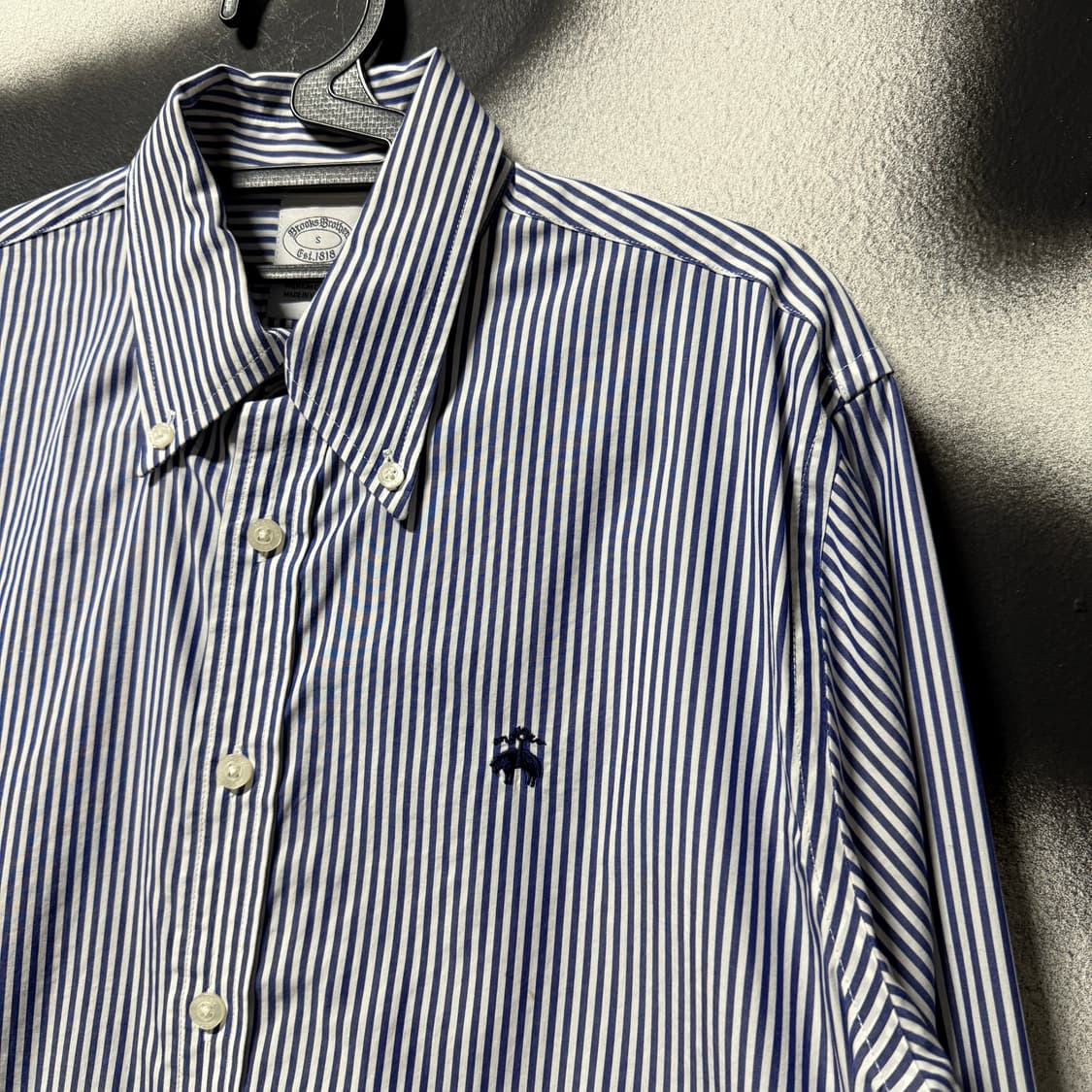 브룩스 브라더스 프리미엄 코튼 원 포인트 스트라이프 긴팔 셔츠 상품이미지3