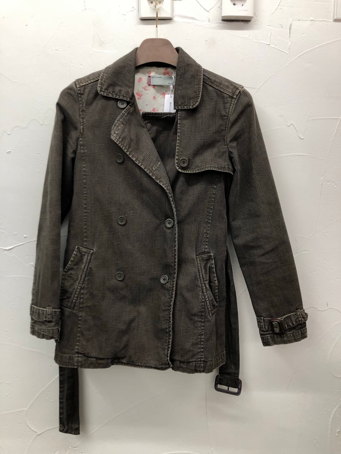 리바이스 체크 벨티드 더블 자켓 상품이미지1