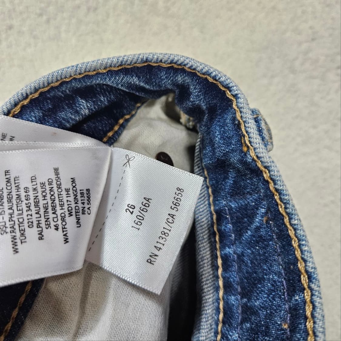 폴로 랄프 로렌 QR 플레어 데님 팬츠 26 상품이미지7