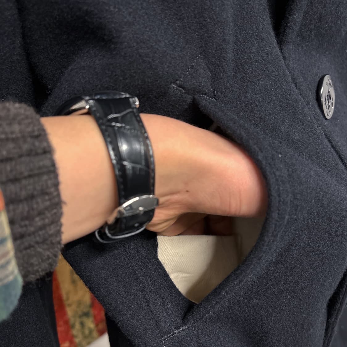 90s 폴로 랄프로렌 U.S NAVY 미 해군 퓨어 울 피코트 N371 상품이미지6