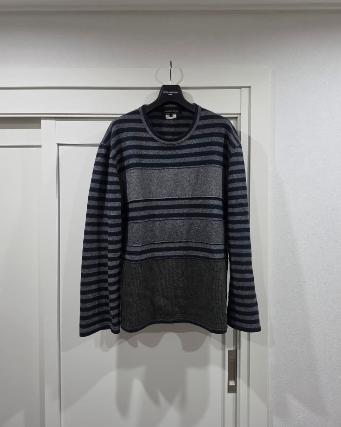 꼼데가르송 옴므 듀 엣지 블록 디테일 니트 L 상품이미지1