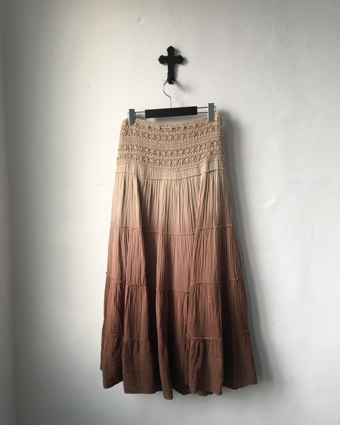 Crochet point Dyed skirt 상품이미지3