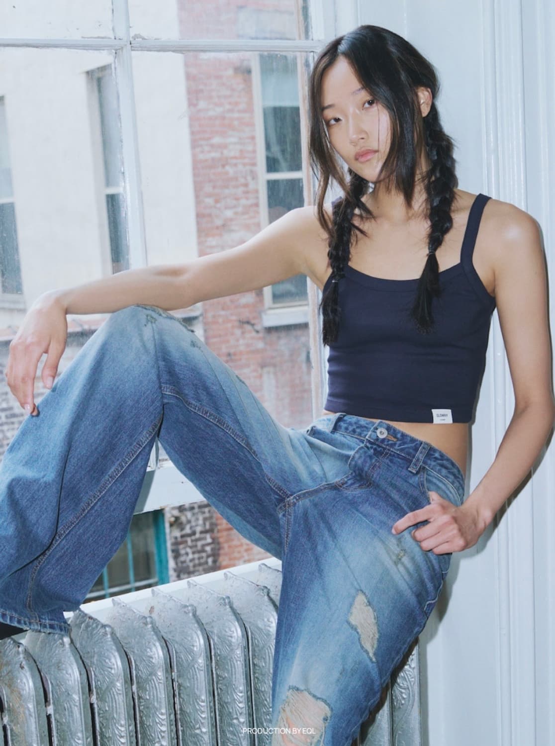 글로니 classic short tank 클래식 크롭 슬리브리스 나시  상품이미지5