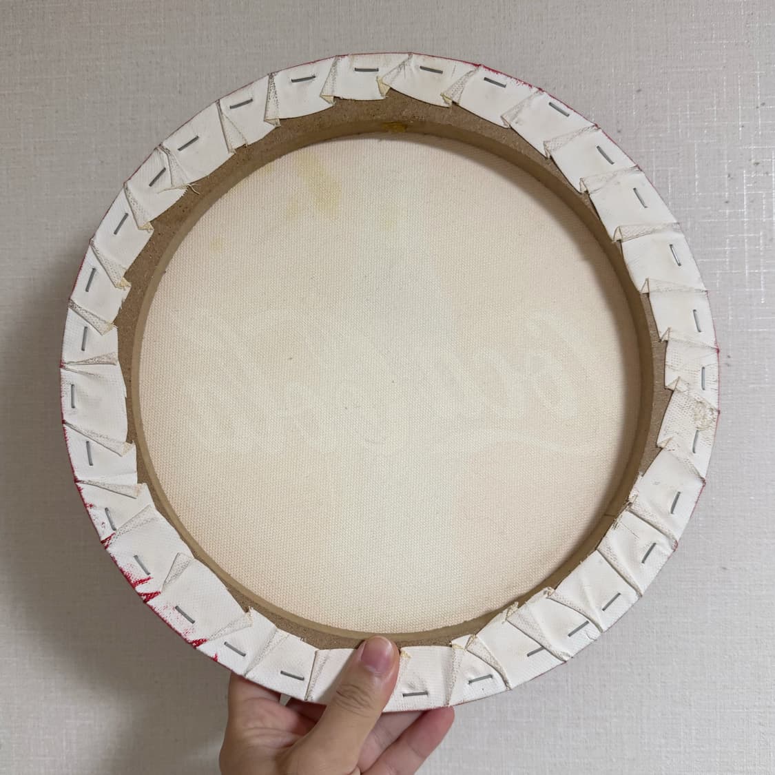 직접 그린 코카콜라 로고 캔버스 원형 액자 판넬 30cm 상품이미지4