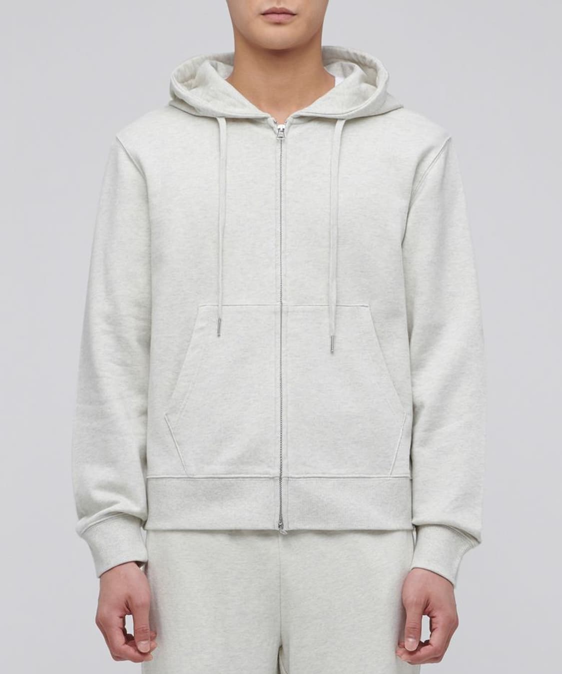 무신사 스탠다드 후드집업 짧은길이 오트밀 2XL 상품이미지4