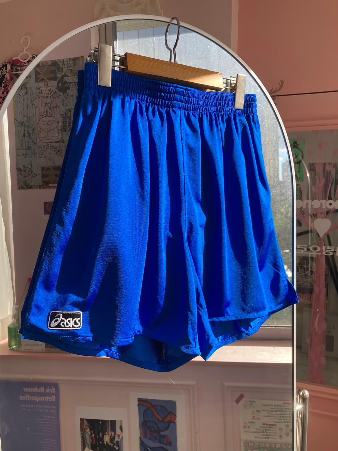 아식스 asics 코발트블루 밴딩 쇼츠 상품이미지1