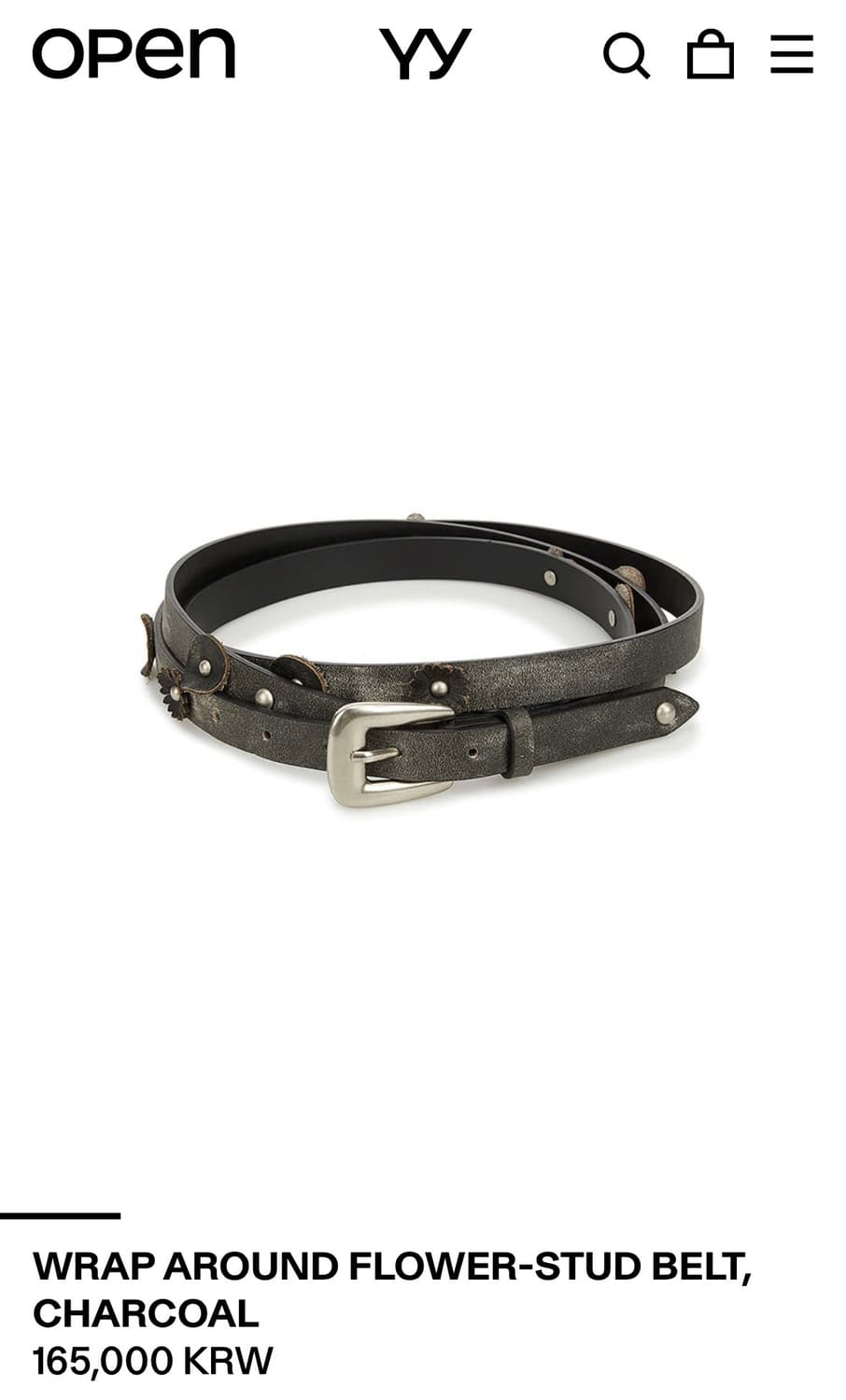 오픈와이와이 벨트 WRAP AROUND FLOWER-STUD BELT 상품이미지1