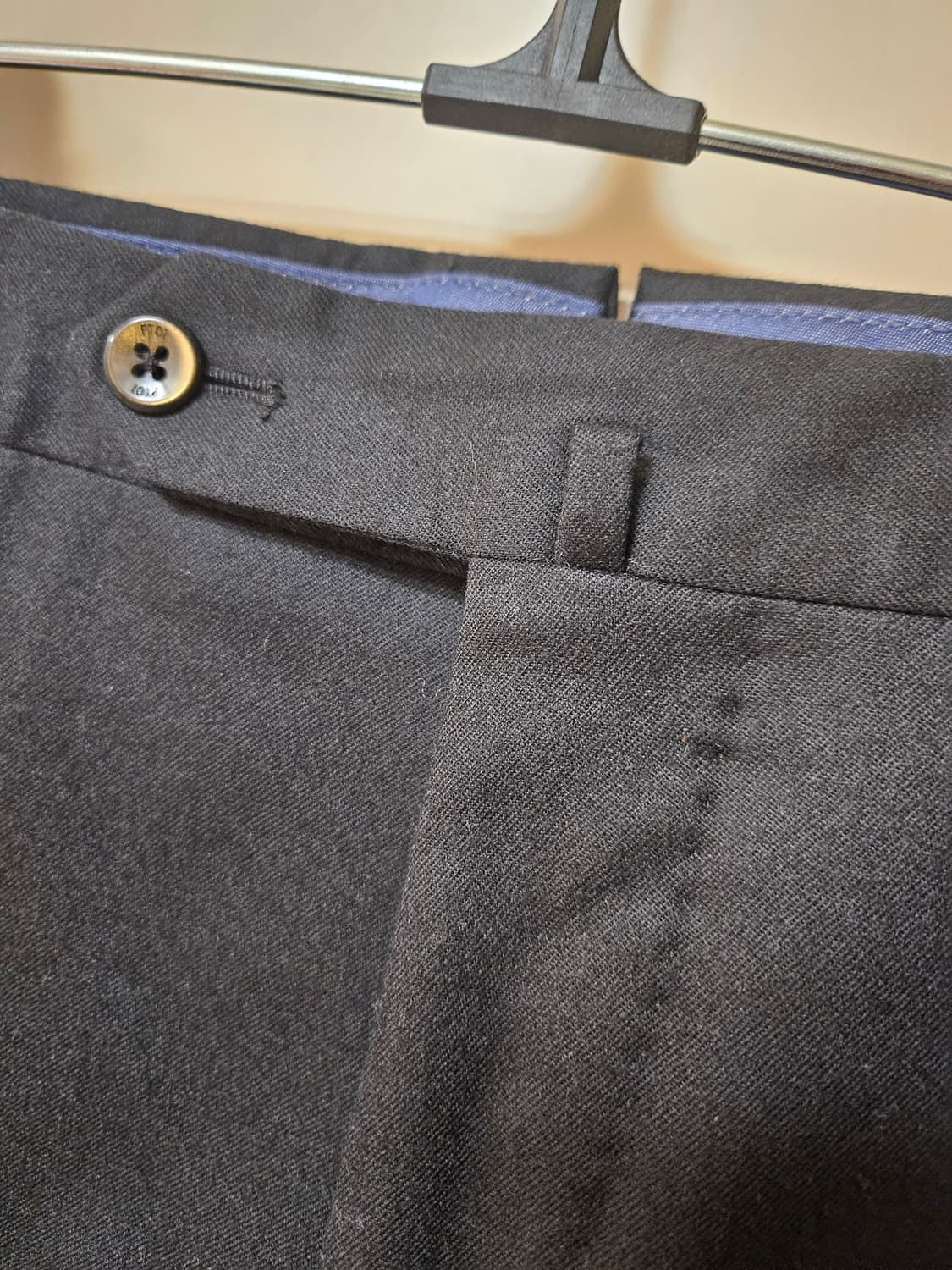 PT01 남성 슬림핏 스트레치 울 팬츠 블랙 54 상품이미지2