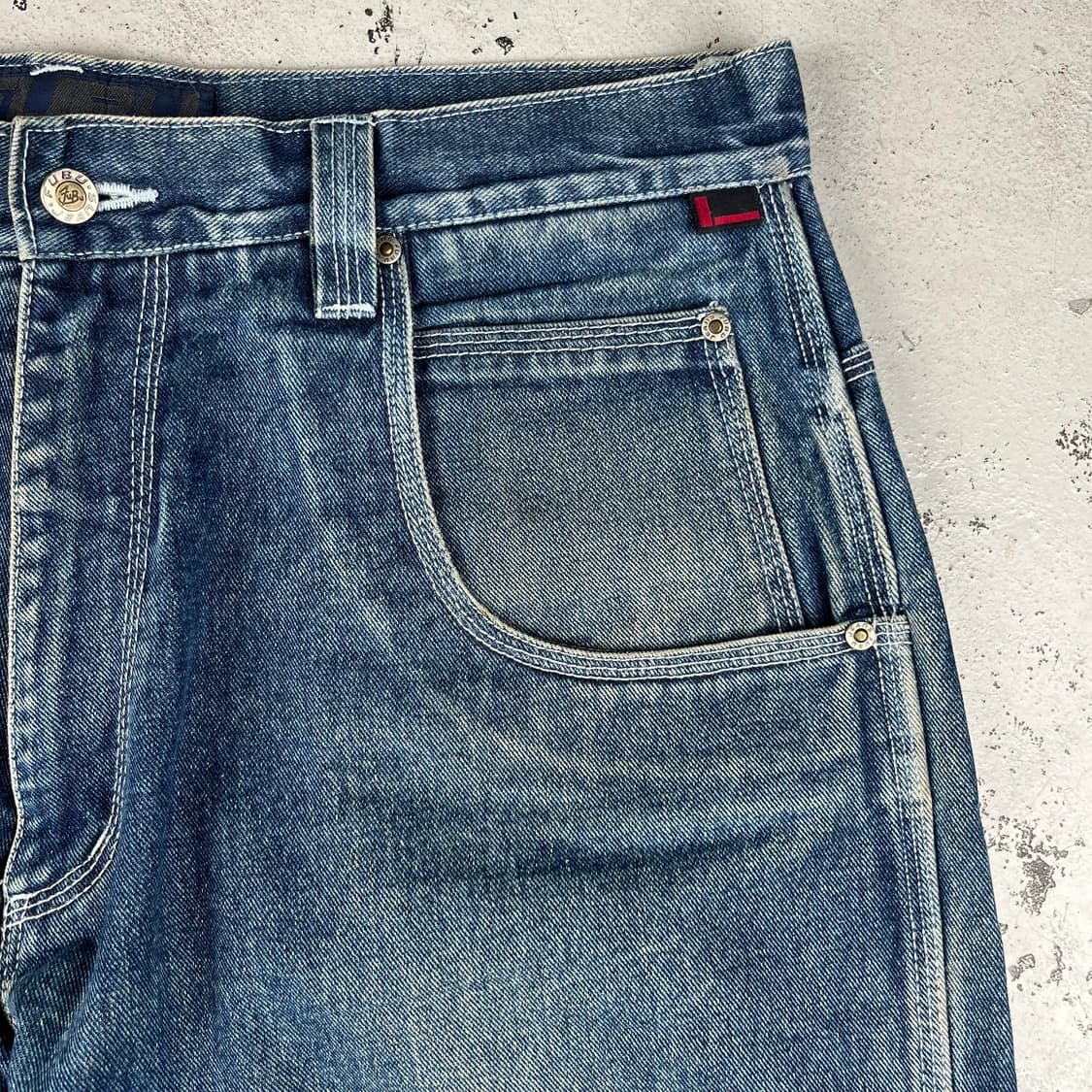 빈티지 Fubu 더 콜렉션 써클로고 배기 카펜터 데님팬츠 상품이미지7