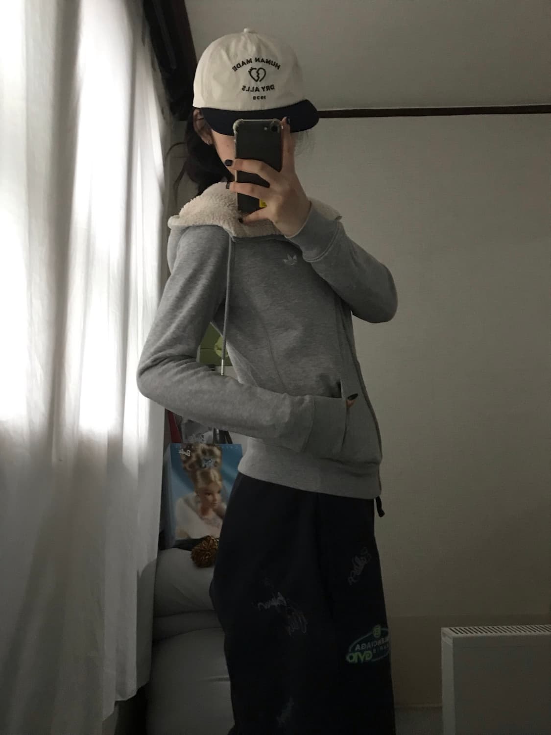 아디다스 그레이 퍼후드집업 상품이미지3