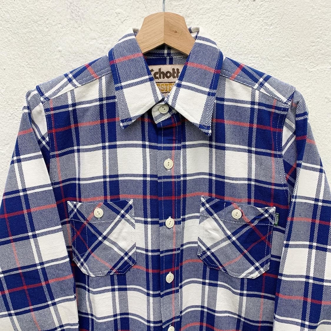 쇼트 웨스턴 체크 포켓 코튼 셔츠 상품이미지3