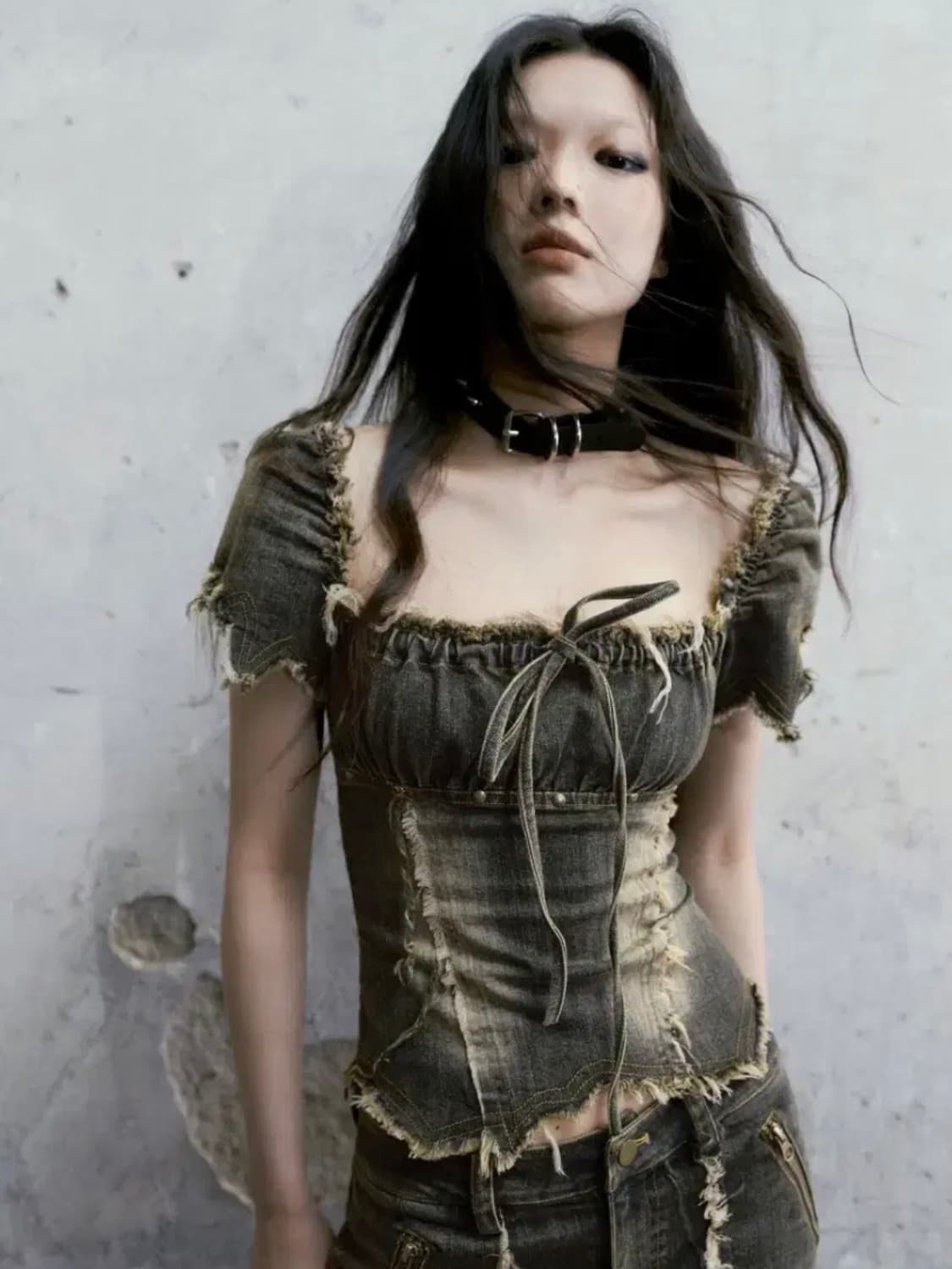 shopcor CestNous 데님 블라우스탑 S 상품이미지1