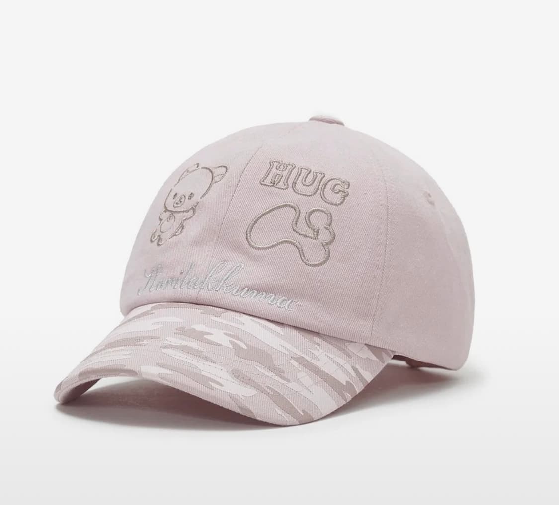 허그유어스킨 코리락쿠마 카모 볼캡 핑크 (1회 시착) 상품이미지1