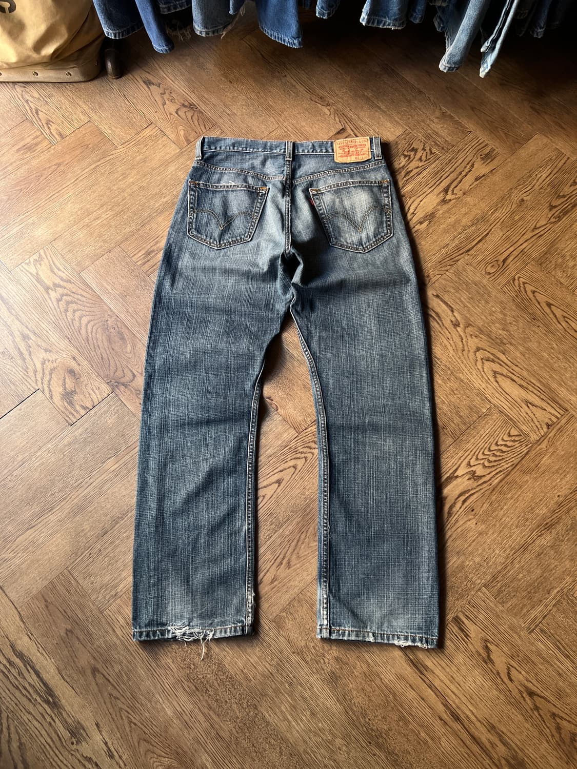 [32]00's 리바이스 USA 505 빈티지 워싱 맥시코제 데님 팬츠 상품이미지2