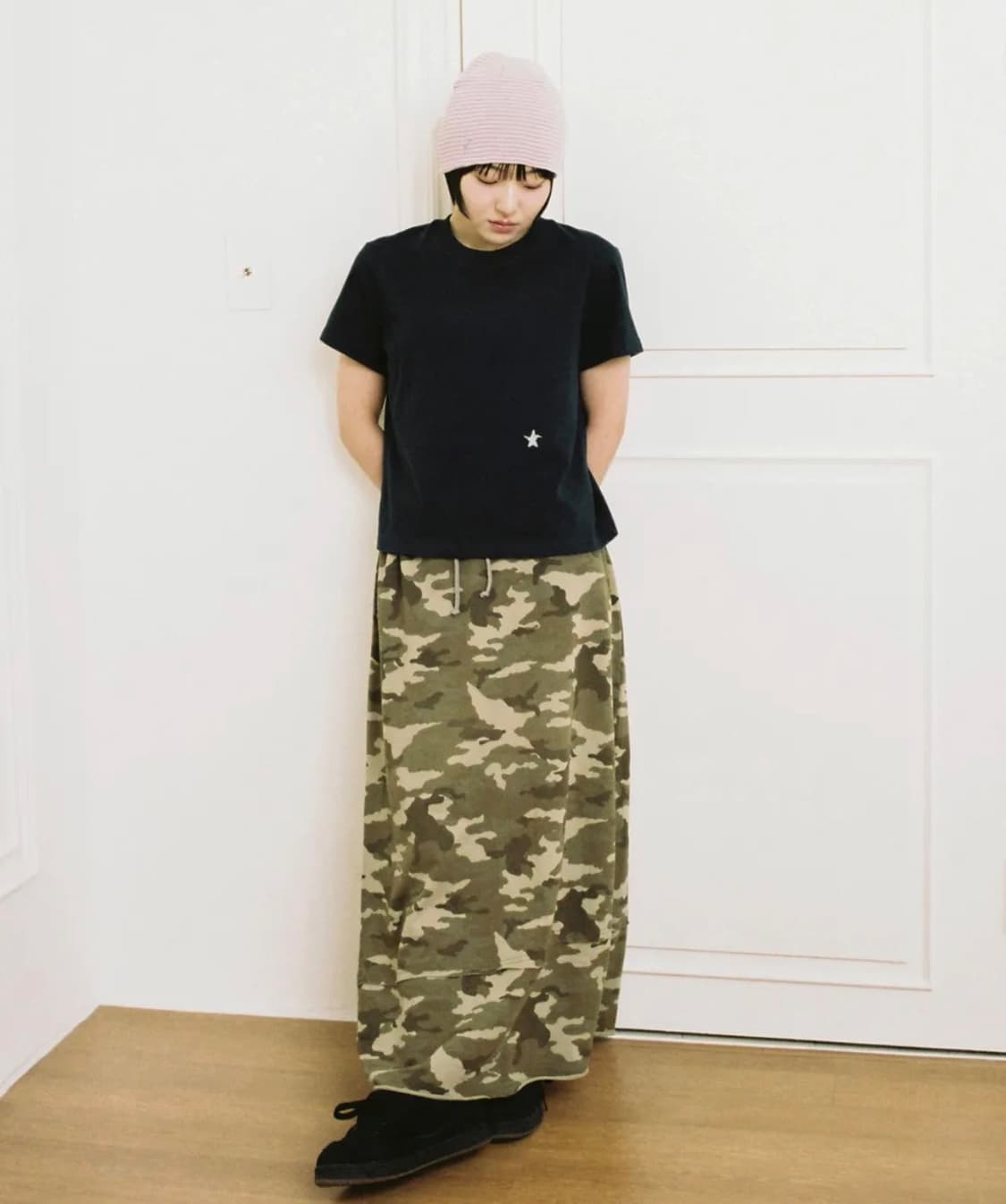 웹하우스 스웻 카모 스커트 상품이미지2