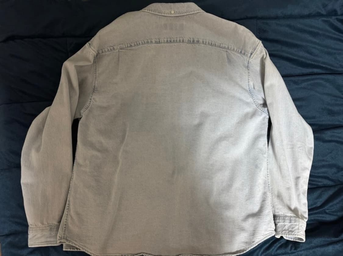 슈프림 스몰박스로고 워시드셔츠 블루 M 상품이미지2