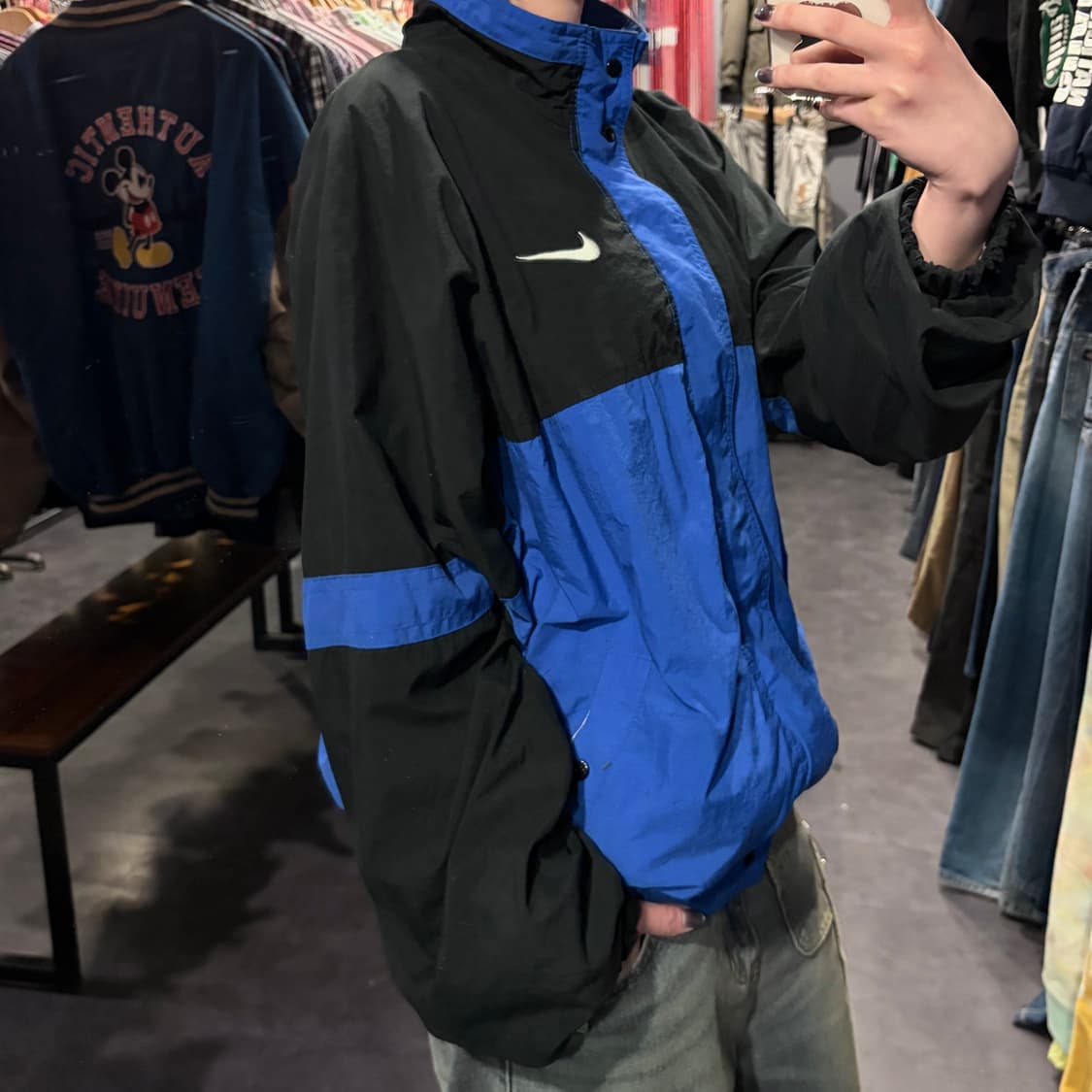 [IM] Nike 나이키 투톤 후드 바람막이 블루 블랙 상품이미지4