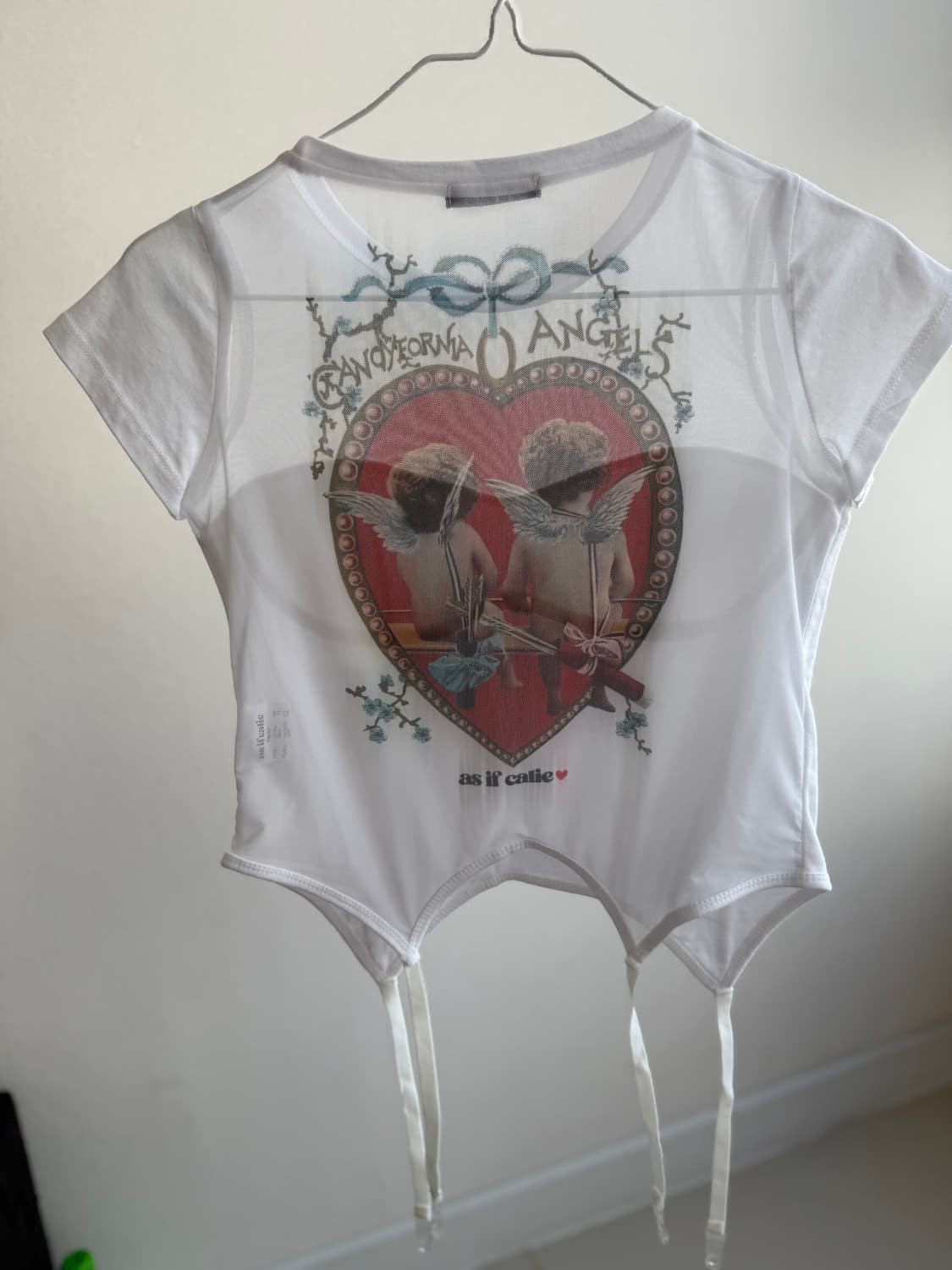 As If Calie 코르셋 메쉬 티셔츠 (29cm) 애즈이프칼리 자라 상품이미지8