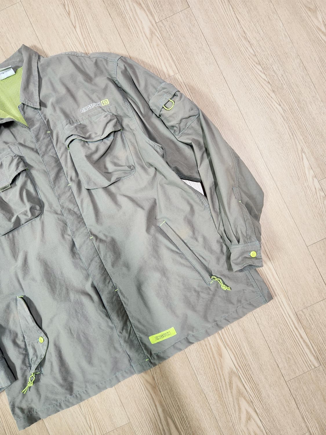 AINGSPUN 카키 그레이 사파리 재킷 상품이미지3