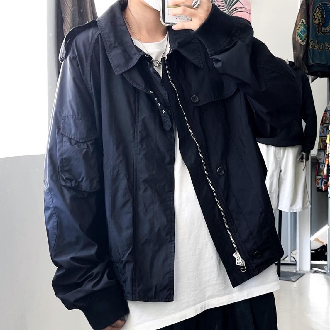 폴로 랄프로렌 블랙 나일론숏트렌치 자켓 상품이미지2