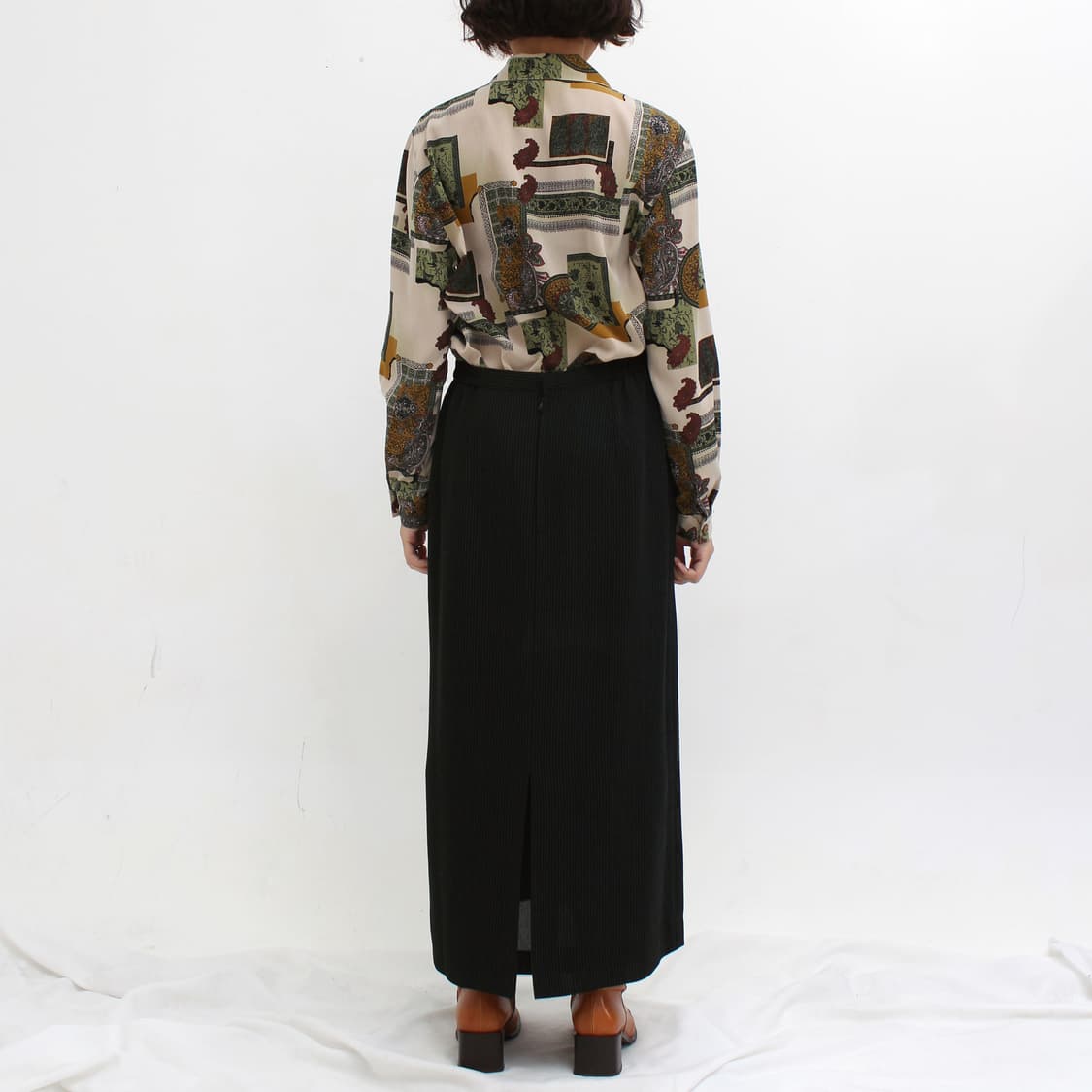  일본 빈티지 페이즐리 패턴 블라우스 상품이미지7