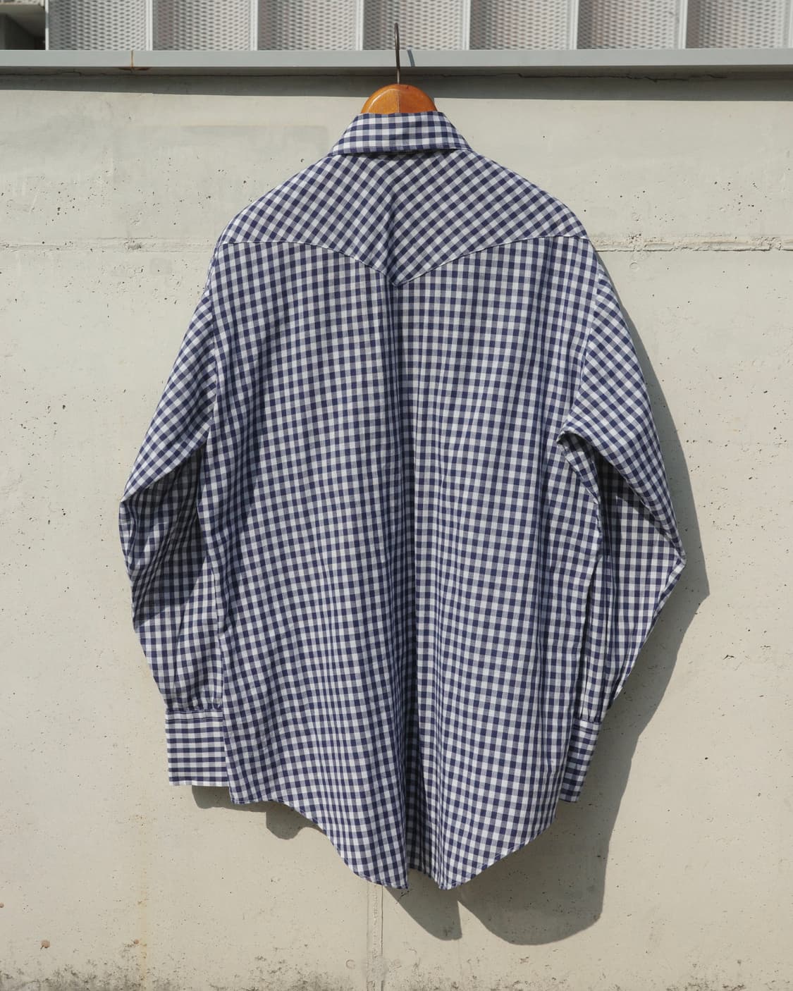 70s The King Size 깅엄 체크 웨스턴 셔츠 상품이미지4