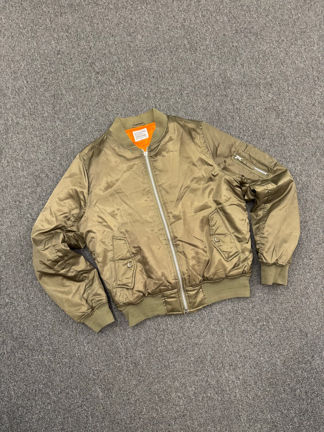 L)E.pattack 빈티지 올리브 MA-1 항공점퍼(지퍼) 상품이미지1