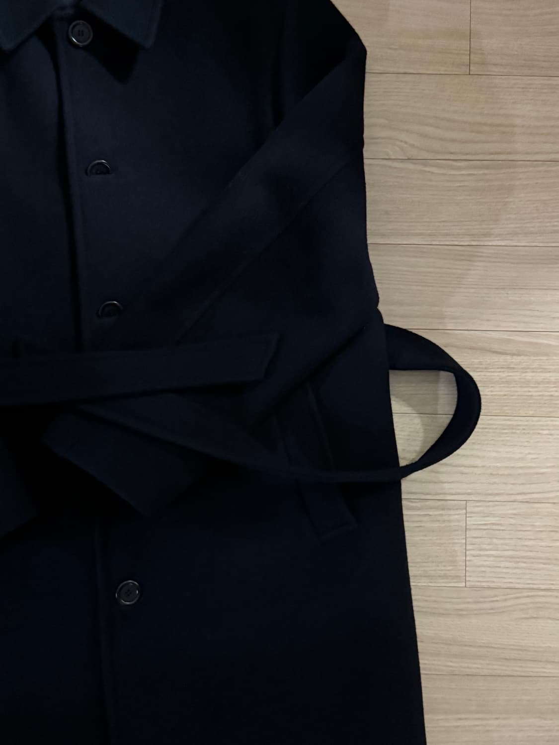 24FW 아모멘토 싱글 브레스티드 코트 블랙 L 상품이미지5