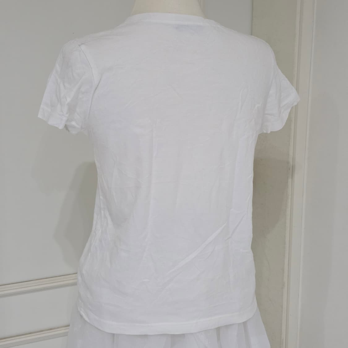 C.P.A. 일본빈티지)화이트 오네갸루st 체인넥클리스 프린팅 반팔티셔츠 상품이미지4