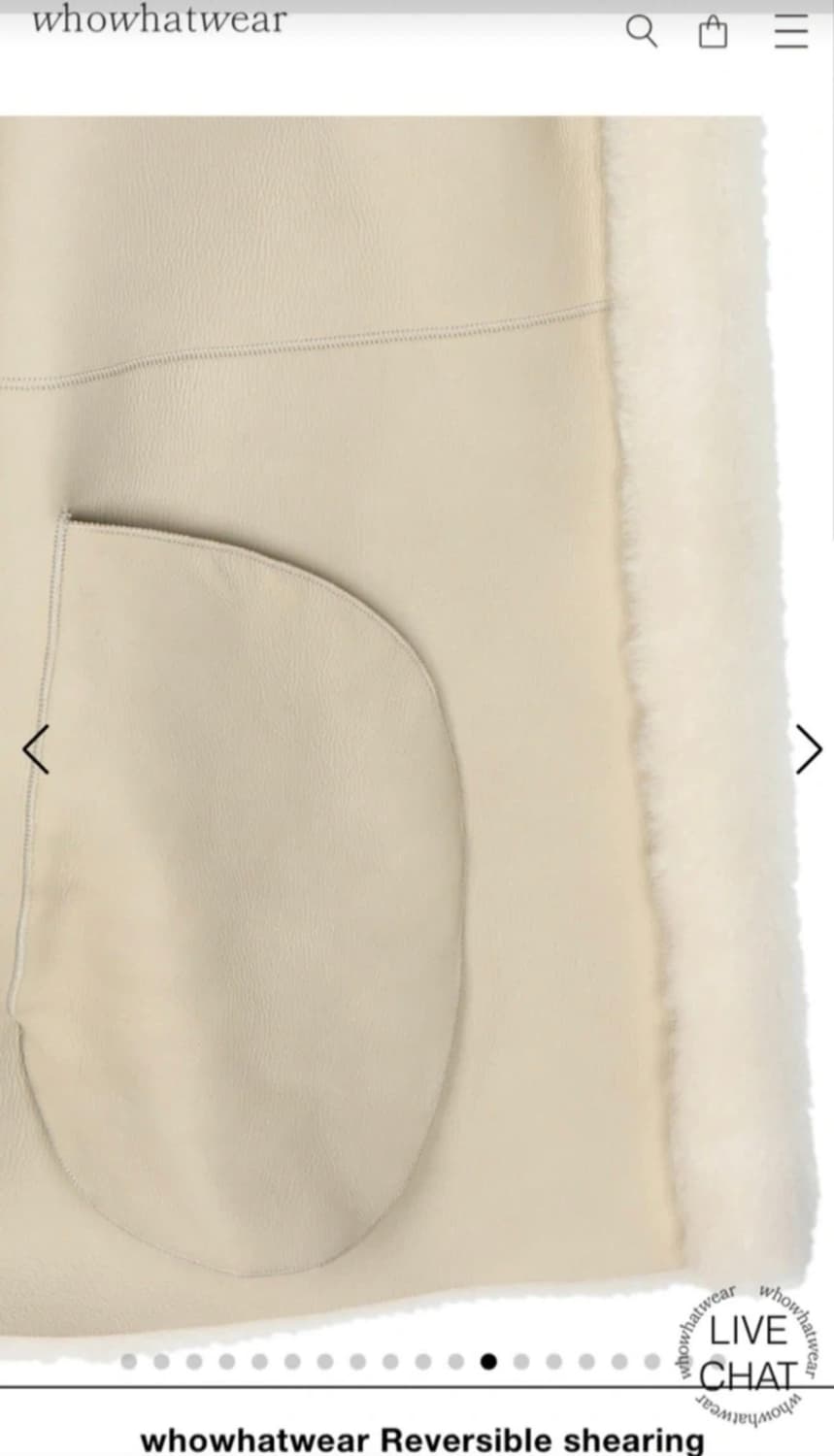 Whowhatwere. 라꼰 메리노울 시어링 케이프 상품이미지6