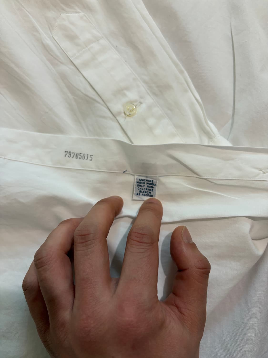 105-110) 폴로 랄프로렌 셔츠 화이트 투하이 코튼 상품이미지5