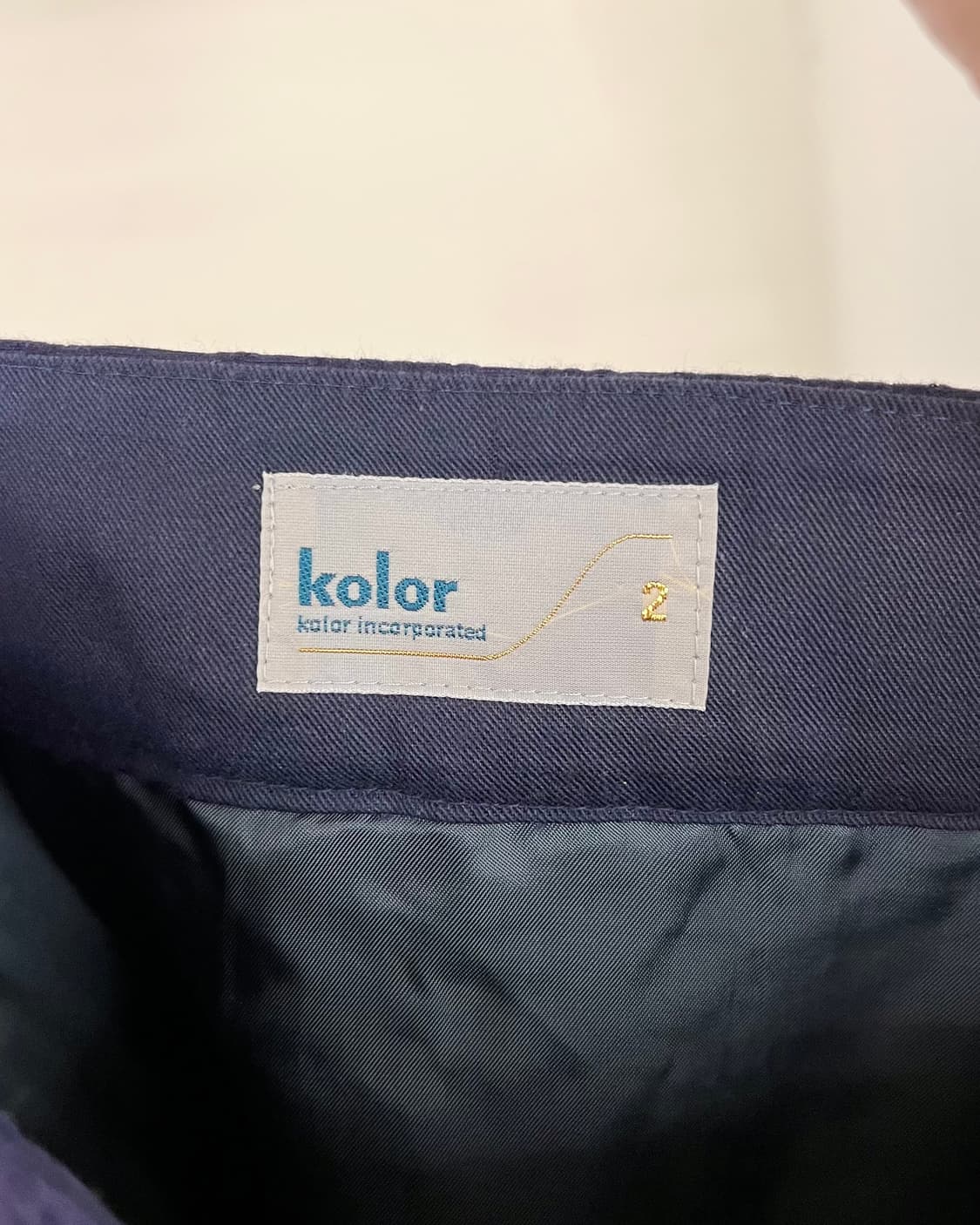 컬러 네이비 코튼 미디스커트 상품이미지7