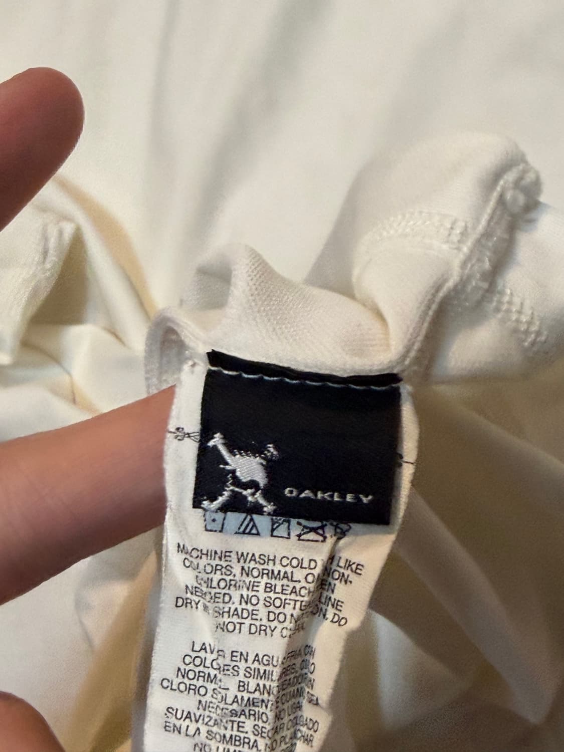 오클리 센터로고 기능성 티셔츠 화이트 상품이미지5