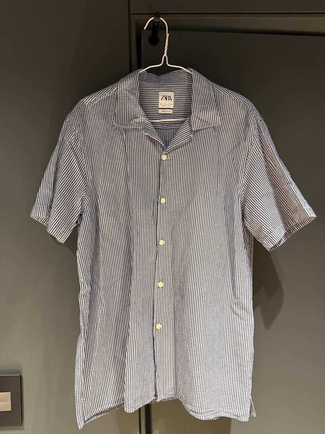 자라 스트라이프 반팔 셔츠 L사이즈 상품이미지1