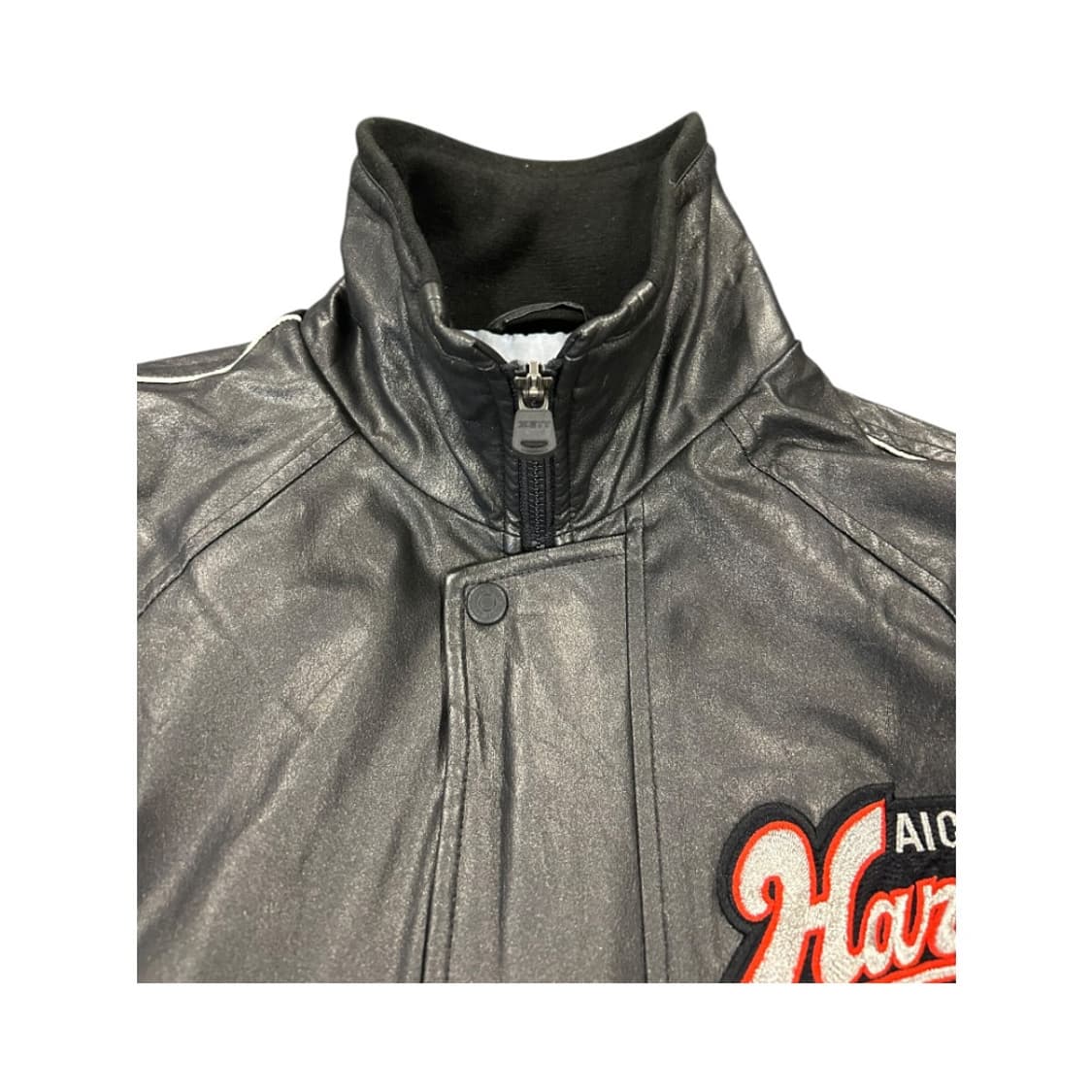XL) 빈티지 JPN 제트 블랙 베이스볼 클럽 레더 점퍼 OJ-047 상품이미지5