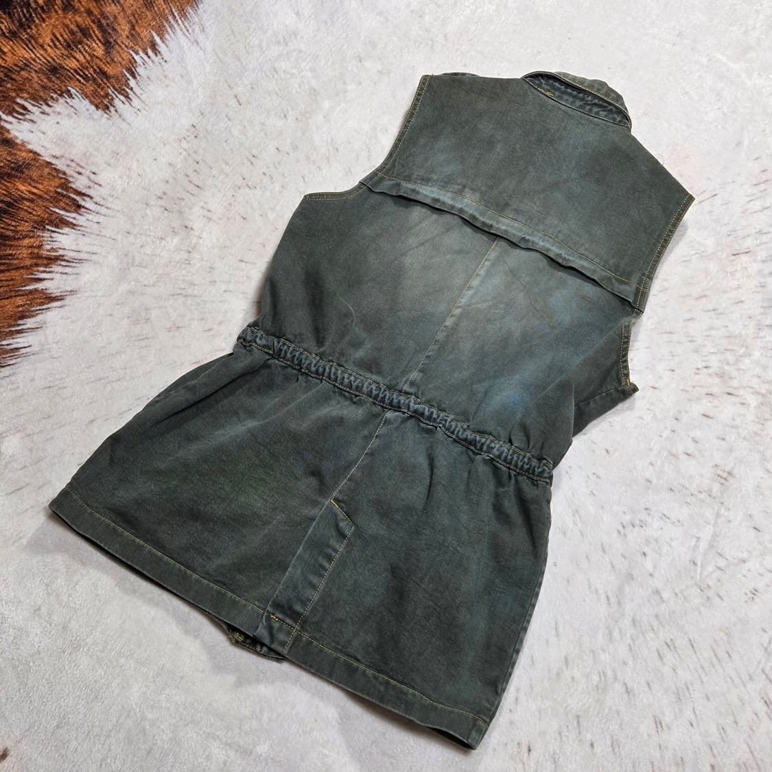 빈티지 투포켓 데님 베스트 상품이미지4