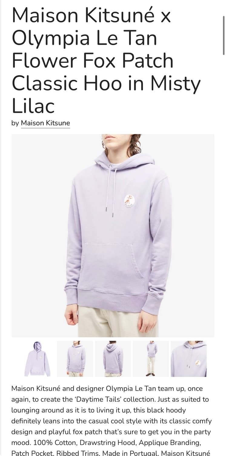 L/ 메종키츠네 패치로고 후드티 상품이미지2