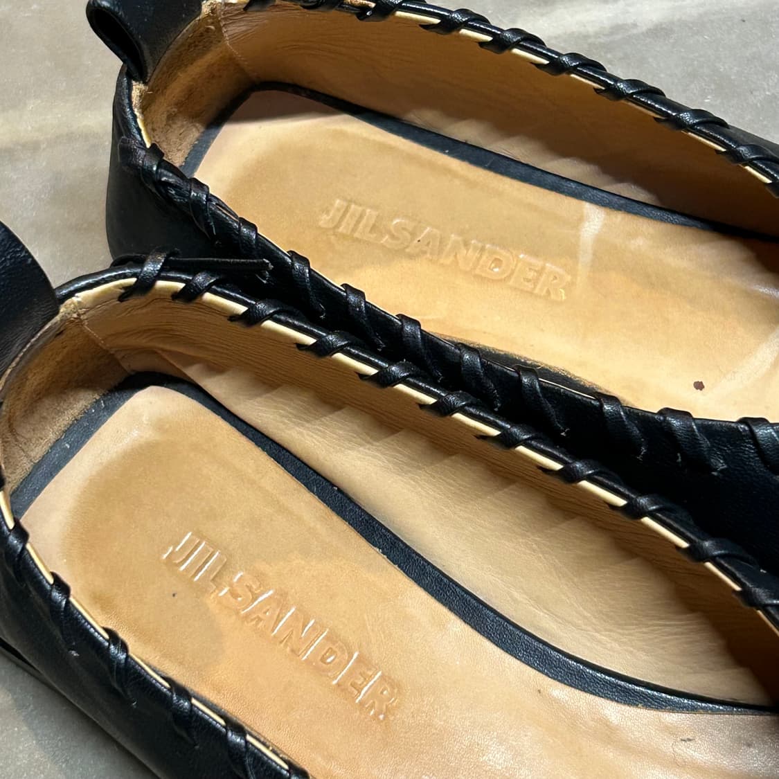 250) 질샌더 휩 스티치 스퀘어 토 발레리나 플랫 슈즈 상품이미지6