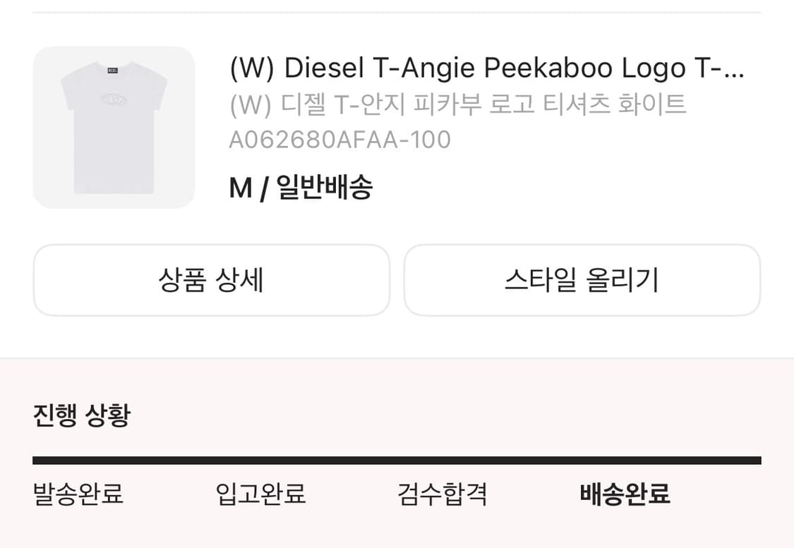 디젤 피카부 로고 티셔츠 상품이미지2