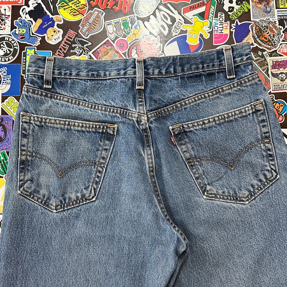 9~00s USA 리바이스 550 블루 진 데님 팬츠 32 상품이미지5
