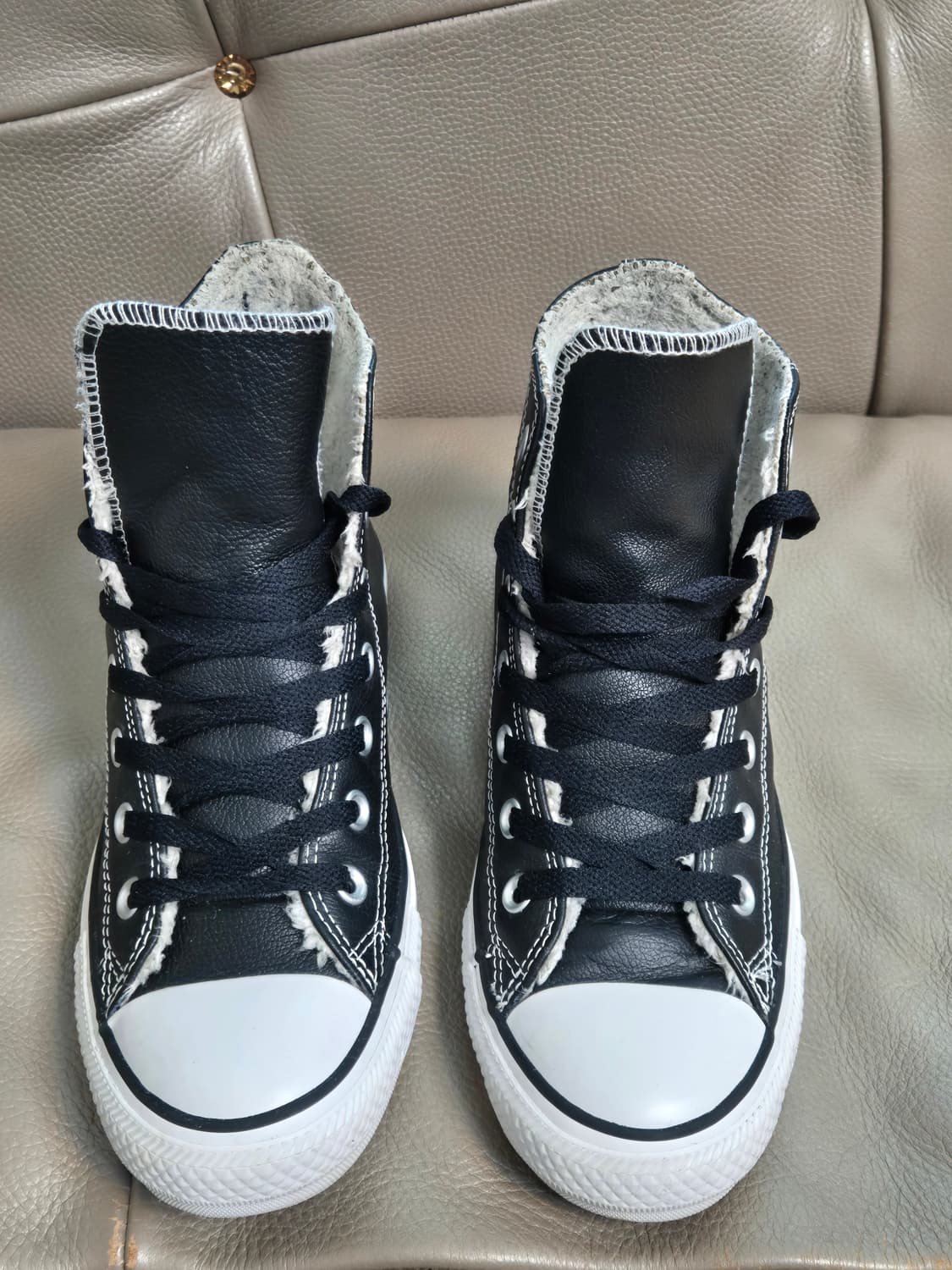 컨버스 올스타 척테일러 하이 가죽 시어링 양털 여자 240 상품이미지2