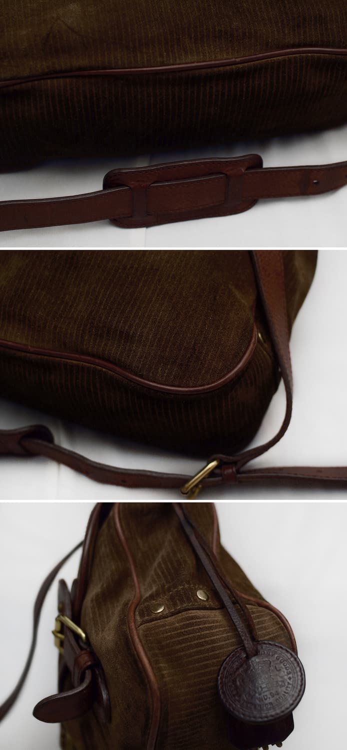 폴로 랄프로렌 90s 빈티지 코튼 코듀로이 레더 클래식 메신저백 상품이미지9