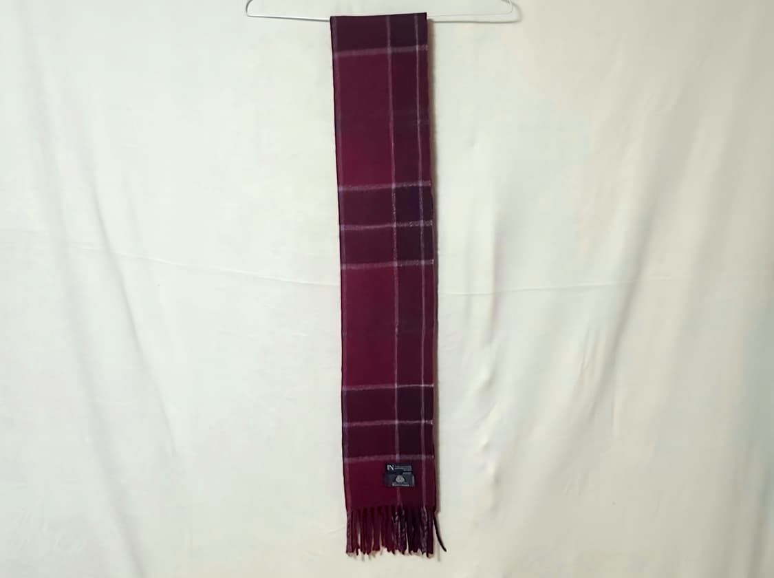 IN COLLECTION by Indian 버건디 체크 머플러 크리스마스 상품이미지6