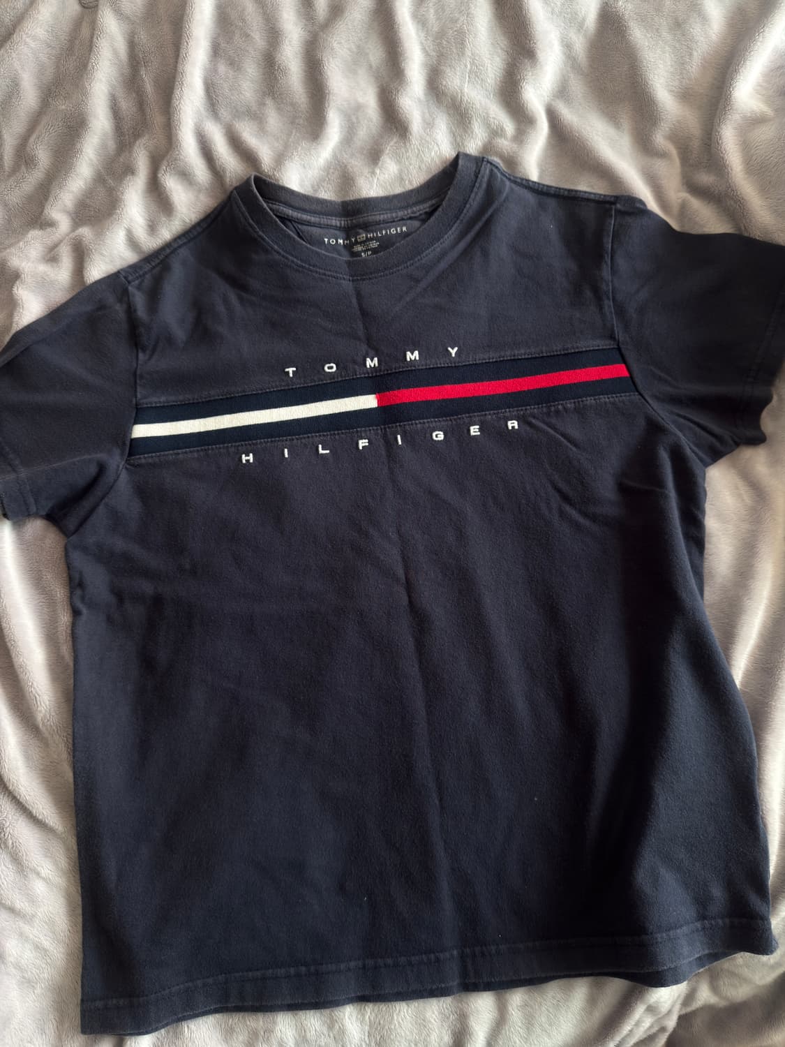 [s] 타미힐피거 플래그 로고 반팔티 네이비 상품이미지2
